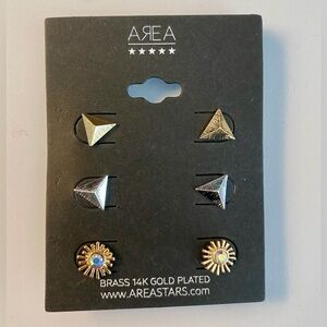 Area Set of 3 Earring Studs